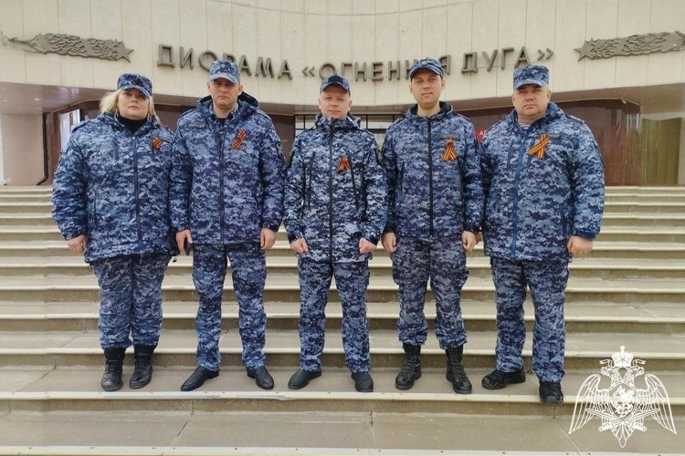 В Белгородской области Росгвардейцы присоединились к Всероссийской патриотической акции «Георгиевская ленточка» 